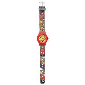 【ベビーウォッチ/babywatch】消防士幼児用3Dレリーフベルト腕時計「アベセデール」/ABECEDAIREpin-pon【babywatchベイビーウォッチ子供用子ども用キッズウォッチ時計ギフトパリ】【楽ギフ_包装】