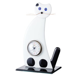 楽天市場 目覚まし時計 置き時計 置時計 おしゃれ Vitra ヴィトラ キャラクター かわいい ネコ Gatto Cat ベネチアングラス キッズ アナログ 輸入雑貨 イタリア インテリア 伝統工芸品 ガラス アート ヨーロピアン La Boutique Montres A Paris