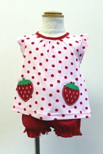 【Carter's カーターズ】ワンピース&パンツ&ボディスーツ3点セット☆いちご【ラッピング不可】