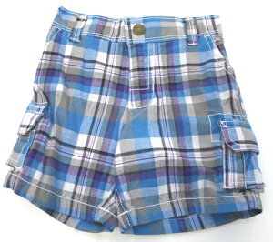 【Carter's カーターズ】コットンショートパンツ☆ブルーチェック【ラッピング不可】