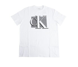 カルバンクライン Calvin Klein Tシャツ フロント ロゴ 半袖 メンズ 丸首 トップス 40qc828 ラッピング不可 ネコポスでお届け