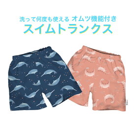 ベビー スイムトランクス 男の子 海パン オムツ機能付 スイムパンツ 水着 スイミング iplay アイプレイ green sprouts ラッピング不可　ネコポスでお届け
