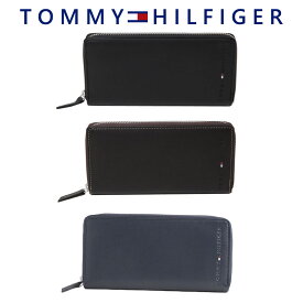 トミーヒルフィガー TOMMY HILFIGER ラウンドファスナー長財布 WELLESLEY 小銭入れ付き レザー メンズ ロゴ 31TL13X015 80665 80666 BOX付