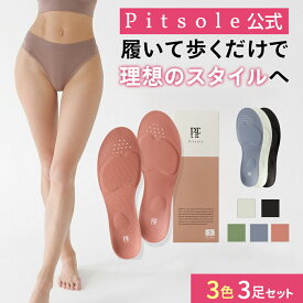 【公式】3色セット pitsole ピットソール 世界特許取得技術採用 ダイエットインソール 送料無料 ダイエットシューズ ダイエットソール 中敷き 姿勢改善 骨格筋 正規品 美脚 疲れない レディース BMZ インソール