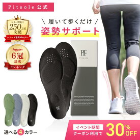 《30%オフクーポン！10/9(金) 1:59まで》ピットソール 正規品 インソール ダイエット 中敷 姿勢 矯正 立ち仕事 疲れにくい 長時間歩行 アーチサポート 衝撃吸収 扁平足 浮き指 姿勢補整 骨盤サポート 調整 スニーカー用 pitsole 単品