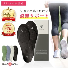ピットソール 正規品 インソール ダイエット 中敷 姿勢 矯正 立ち仕事 疲れにくい 長時間歩行 アーチサポート 衝撃吸収 扁平足 浮き指 姿勢補整 骨盤サポート 調整 スニーカー用 pitsole 単品