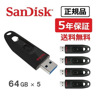 yS̃[J[5Nۏ؁z 64GB USB SanDisk Ultra USB 3.0 tbVhCu TfBXN Eg tbV USB[ ] ő130MB/b SDCZ48-064G-J46 yKîݎ戵