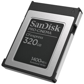 【安心のメーカー無期限保証！】 320GB PRO-CINEMA　Cfexpress Type Bカード SanDisk サンディスク高速データ転送 最大1500MB/秒 メーカー正規品 SDCFEC-320G-GH4NN 映像カメラマン向け【国内正規品】