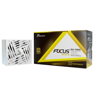 �y�[����2�T�ԁz�y���S�̃��[�J�[�ۏ�10�N�z Focus GX-1000 ATX3 (V4) - White Seasonic �V�[�\�j�b�N PC�d�� SRP-FGX102-A5A32SF-WH