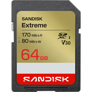 �y���S�̃��[�J�[�������ۏ؁z 64GB SD�J�[�h SDXC SanDisk Extreme �T���f�B�X�N �G�N�X�g���[�� SD UHS-I�J�[�h U3 V30 �������K�i ���[�J�[���K�i SDSDXV2-064G-GHQIN