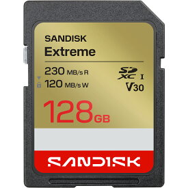【安心のメーカー無期限保証】 128GB SDカード SDXC SanDisk Extreme サンディスク エクストリーム SD UHS-Iカード U3 V30 国内正規品 メーカー正規品 SDSDXV9-128G-GHQIN