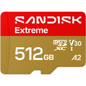 �y���S�̃��[�J�[�������ۏ؁z SD�ϊ��A�_�v�^�t�� 512GB microSD�J�[�h �}�C�N��SD�J�[�h SanDisk Extreme �T���f�B�X�N �G�N�X�g���[�� microSDXC ���[�J�[���K�i SDSQXH9-512G-GHQMA