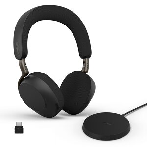 Jabra �w�b�h�Z�b�g Evolve3 75 UC Link390c Black WLC Chrg ���� ���� �w�b�h�z�� �}�C�N�t�� 2�䓯���ڑ� Bluetooth5.3 �A�_�v�e�B�u�m�C�Y�L�����Z�����O �Œ�25���Ԓʘb �}���[�d ���U�[�N�b�V���� �T�C�h