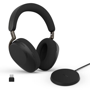 Jabra �w�b�h�Z�b�g Evolve3 85 UC Link390c �u���b�N �[�d�p�b�h�t�� ���� ���� �w�b�h�z�� �}�C�N�t�� 2�䓯���ڑ� USB-C 3.5mm�W���b�N Bluetooth5.3 �m�C�Y�L�����Z�����O �Œ�25���Ԓʘb �}���[�d ���U