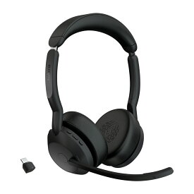 【国内正規品】Jabra Evolve2 55 Link380c UC Stereo 両耳 ワイヤレス ヘッドセット ノイズキャンセリングマイク搭載 USB-C 最長18時間バッテリー持続 Teams/Zoom利用可能 リモート 会議 25599-989-899