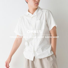 【OMNES Another Edition】メンズ 製品洗いタイプライターオープンカラー半袖シャツ カジュアル シンプル Mサイズ Lサイズ