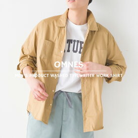 【OMNES Another Edition】メンズ 製品洗いタイプライターワークシャツ 長袖シャツ カジュアルシャツ Mサイズ Lサイズ mens