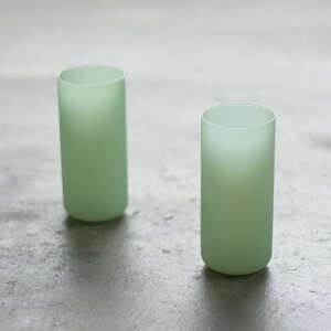 H Ki ideaco CfAR ~NKX nN 2_yAZbg NAKXɂȂ₳F OX bNOX Rbv r[OX   KXH Milk Glass HAKU 2pcs slim X