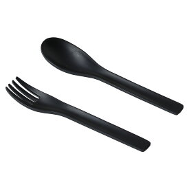 カトラリーセット 正規品 ideaco イデアコ ウスモノ カトラリー スプーン＆フォーク 4本セット 軽くて割れにくい軽量食器usumono キャンプ アウトドア ピクニック 軽量 スプーン フォーク Tableware usumono cutlery 2+2pcs ブラック