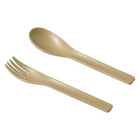 カトラリーセット 正規品 ideaco イデアコ ウスモノ カトラリー スプーン＆フォーク 4本セット 軽くて割れにくい軽量食器usumono キャンプ アウトドア ピクニック 軽量 スプーン フォーク Tableware usumono cutlery 2+2pcs ソイルベージュ