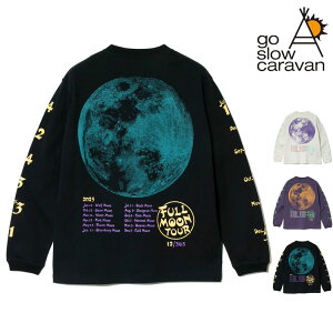 go slow caravan ���� T�V���c USA�R�b�g�� FULL MOON TOUR ���� �o�b�N�v�����g �����O�X���[�u TEE ���� �v�����g 100% USA�R�b�g�� USA/C �V���[�Y �N���[�l�b�N �g�b�v�X �A�E�g�h�A ���j�Z�b�N�X �ʋ� 