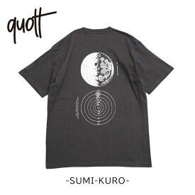 QUOLT メンズ 半袖Tシャツ クオルト 6.2oz プレミアムコットン 半袖 Tシャツ カットソー クルーネック 綿100% GALILEO TEE ガリレオ プリントT ユニセックス 男女兼用 トップス ホワイト スミクロ アウトドア キャンプ フェス 父の日 通勤 通学 旅行 プレゼント