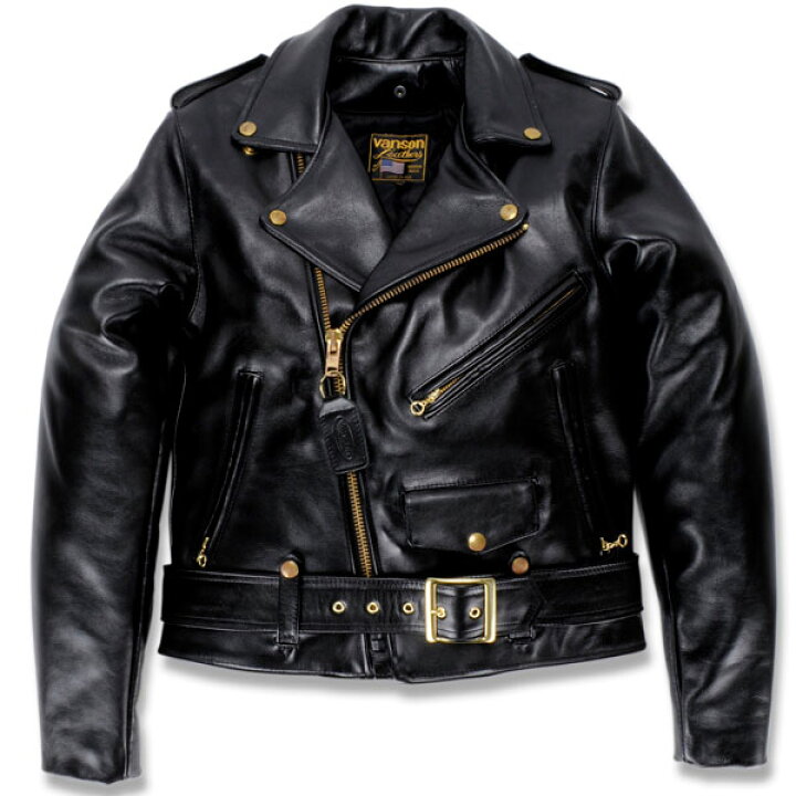 楽天市場】VANSON C2 レザージャケット ブラック バンソン ヴァンソン  