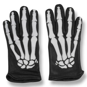 �yVANSON�z(�o���\��) ROPX SKELTON LEATHER GLOVE / ���[�p�[ �X�P���g�� ���U�[�O���[�u (�u���b�N) �a�J �o�b�N�h���b�v �a�J�̘V�܃A���J�W�V���b�v the back drop �A���J�W �A�����J�� �f�B�A�X�L��