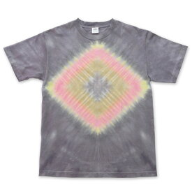 【BACKDROP x DEAD DYE】(バックドロップ別注) TIE DYE TEE / タイダイ染め Tシャツ スクウェア (グレー) 渋谷 バックドロップ 渋谷の老舗アメカジショップ the back drop アメカジ定番 メンズ フェス [ネコポス対応]