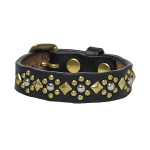 �yTHE WONDER LUST�z(�����_�[���X�g) 15mm STUDS BRACELET -flower- / �X�^�b�Y ���U�[�u���X���b�h �t�����[ (�u���b�N) �a�J �o�b�N�h���b�v �a�J�̘V�܃A���J�W�V���b�v the back drop ��� �v���� ���{��