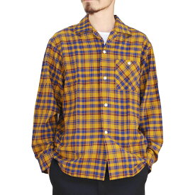 [20%OFF]【BACKDROP】(バックドロップ) L/S RAYON CHECK SHIRT / 長袖 レーヨン チェックシャツ (イエロー) 渋谷 バックドロップ 渋谷の老舗アメカジショップ the back drop アメカジ オールドスタイル