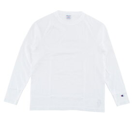 【CHAMPION】(チャンピオン) T-1011 RAGLAN L/S TEE C5-Q401 / T-1011 ラグランロングスリーブTシャツ (ホワイト) バックドロップ 老舗アメカジショップ the back drop ヘビーウェイト スポーツウェア フットボール ラグラン