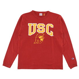 【CHAMPION】(チャンピオン) T-1011 L/S TEE USC C5-W403 / T-1011 ロングスリーブTシャツ USC (ディープレッド) バックドロップ 老舗アメカジショップ the back drop ヘビーウェイト ドライタッチ カレッジ