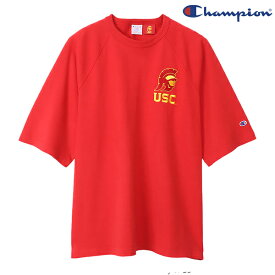 【CHAMPION】(チャンピオン) T1011 USA USC R/S TEE / T1011 アメリカ製 ラグラン USC Tシャツ (カーディナル) 渋谷アメカジ バックドロップ メンズ カレッジ ヘビーウェイト オープンエンド ガーメントウォッシュ