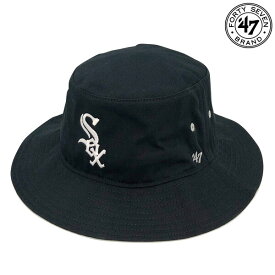 【47】(フォーティセブン) WHITE SOX KIRBY BUCKET HAT / ホワイトソックス カービィ バケット ハット (ブラック) バックドロップ 老舗アメカジショップ the back drop スポーツ MLB 帽子