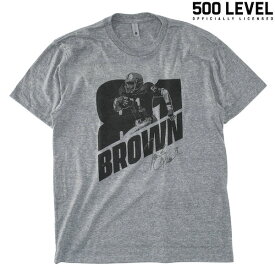 [20%OFF]【500 LEVEL】(500レベル) Tim Brown CUT K TEE / ティム ブラウン Tシャツ (グレー) バックドロップ 老舗アメカジショップ the back drop スポーツ MLB NBA NFL NHL [ネコポス対応]