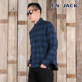 [50%OFF]【T.N JACK】(ティーエヌジャック) Wool Work Shirt / ウール ワークシャツ (グリーン) メンズ アメカジ 渋谷 老舗アメカジショップ back drop 日本製 メイドインジャパン 送料無料