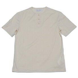 [50%OFF]【T.N JACK】(ティーエヌジャック) Henley Neck T-Shirt (ベージュ) / ヘンリーネック Tシャツ メンズ アメカジ渋谷 バックドロップ 渋谷の老舗アメカジショップ the back drop 日本製 メイドインジャパン [ネコポス対応]