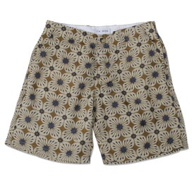 [50%OFF]【T.N JACK】(ティーエヌジャック) Vintage Flower Short (マスタード) / ヴィンテージ フラワー ショーツ メンズ アメカジ 渋谷 老舗アメカジショップ back drop 日本製 メイドインジャパン 送料無料