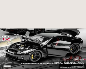 MOTORHELIX 1/18 Nissan GT-R(R35) Track Edition Engineered By NISMO T-Spec 2022 Meteor Flake Black Pearl (M83519) �ʔ� �v���[���g �M�t�g ���f���J�[ �~�j�J�[ �A�N�Z�T���[ �͌^