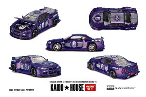 MINI-GT 1/64 Nissan XJCC GT-R R34 KAIDO RACING FACTORY V2(Enh) (KHMG240) y\F2026N4ȍ~zfJ[ ~jJ[ i ͌^ ʔ v[g Mtg