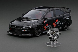 ignition_model 1/18 Mitsubishi Lancer Evolution X (CZ4A) Black Metallic With Engine (IG3212)�y�\��F2026�N2���ȍ~�z�ʔ� �v���[���g �M�t�g ���f���J�[ �~�j�J�[ �����i �͌^
