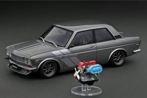 ignition_model 1/18 Datsun Bluebird (510) Gun Metallic With Engine (IG3310) ʔ v[g Mtg fJ[ ~jJ[ i ͌^