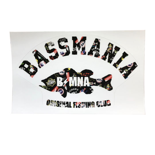 SALE開催中 バスマニア ミックスデザインアーチロゴステッカー オリジナル bassmania