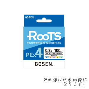 �S�\�Z�� ROOTS(���[�c) PEx4 �}���`�J���[ 100m �@0.8-2.0���@(PE���C��)�@GOSEN�@Roots multicolor�@