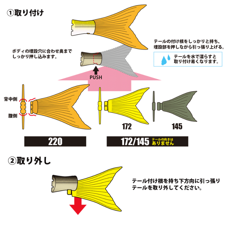 楽天市場】デプス ニューハイサイダー145用スペアテール deps