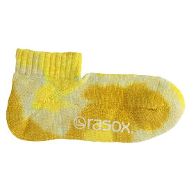 【 rasox ラソックス タイダイ・アンクル 靴下 S/M/L 】スニーカーソックス ソックス くつ下 くつした メンズ レディース 日本製 吸放湿性ベーシックシリーズ シンプル コットン プレゼントお返し ギフト おしゃれ かわいい