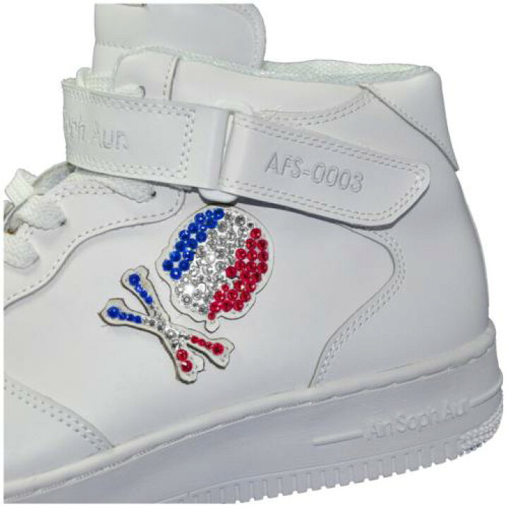 楽天市場 Offクーポン配布中 送料無料 Ain Force 1 Mid Cut Swarovski Pattern W Fr 24 26 5 28 全一色 靴 スニーカー フランス 国旗 ローカット フォースワン バッシュ スカル スワロフスキー カジュアル ストリート スポーツ バックサイドオブトーキョー