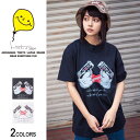 【マラソン期間★全品15％OFFクーポン】SU×ハンドモノグラムGUN Tシャツ（男女兼用）■ 半袖 tシャツ トップス ビッグtシャツ メンズ レディース おもしろ キャラクター プリント ゆったり 大きいサイズ おしゃれ カジュアル ストリート ロング ビッグトップス ビッ