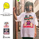 GU×SU MKモノグラム2ndビッグTシャツ（男女兼用）■ 半袖 tシャツ トップス ビッグtシャツ メンズ レディース おもしろ キャラクター プリント ゆったり 大きいサイズ おしゃれ ゆる カジュアル ストリート ロング ビッグトップス ビックシルエット uネック 綿 黒 bk 白 wh